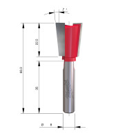 MILWAUKEE Fréza 8mm stopka, rybinová 19/60,3 mm – 1 ks 4932500979