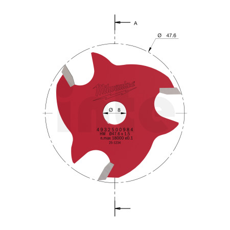MILWAUKEE Drážkovací fréza 1,5 mm 4932500984