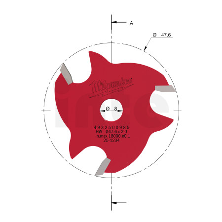 MILWAUKEE Drážkovací fréza 2 mm 4932500985