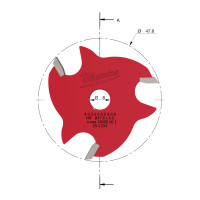 MILWAUKEE Drážkovací fréza 4 mm 4932500990