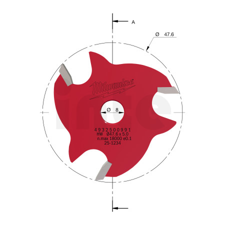 MILWAUKEE Drážkovací fréza 5mm 4932500991
