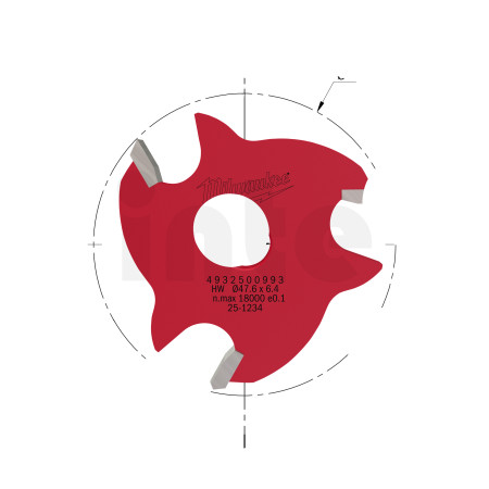 MILWAUKEE Drážkovací fréza 6,4 mm 4932500993
