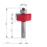 MILWAUKEE Falcovací fréza, stopka 8 mm, 31,7 / 9,5 mm – 1 ks 4932500997