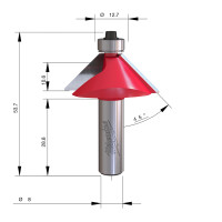 MILWAUKEE Srážecí fréza, stopka 8 mm, 31,7 / 53 mm – 1 ks 4932501005