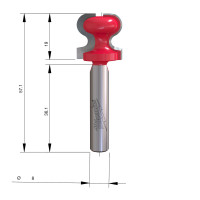 MILWAUKEE Fréza na úchytové drážky, stopka 8 mm, 19,05 / 9,5 mm – 1 ks 4932501011