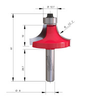 MILWAUKEE Zaoblovací fréza, stopka 8 mm, 38,1 / 61 mm – 1 ks 4932501030