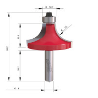 MILWAUKEE Zaoblovací fréza, stopka 8 mm, 44,5 / 63,5 mm – 1 ks 4932501031
