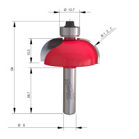 MILWAUKEE Žlábkovací fréza, stopka 8 mm, 38,1 / 57,7 mm – 1 ks 4932501036