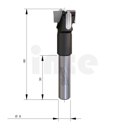 MILWAUKEE Vrták na miskové panty, stopka 8 mm, průměr 15 mm – 1 ks 4932501041