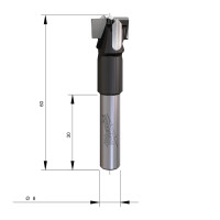 MILWAUKEE Vrták na miskové panty, stopka 8 mm, průměr 15 mm – 1 ks 4932501041