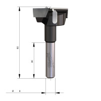 MILWAUKEE Vrták na miskové panty, stopka 8 mm, průměr 30 mm – 1 ks 4932501044