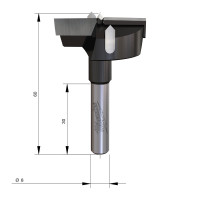MILWAUKEE Vrták na miskové panty, stopka 8 mm, průměr 40 mm – 1 ks 4932501046