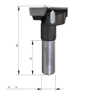 MILWAUKEE Vrták na miskové panty, stopka 12 mm, průměr 35 mm – 1 ks 4932501047