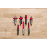 MILWAUKEE Kombinovaná sada dvoubřitých fréz, stopka 12 mm, 7 ks 4932501054