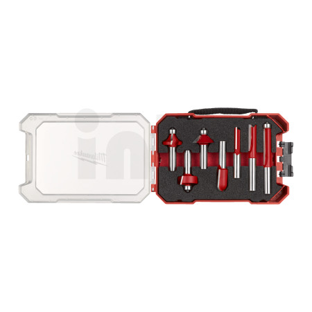 MILWAUKEE Kombinovaná sada dvoubřitých fréz, stopka 12 mm, 7 ks 4932501054