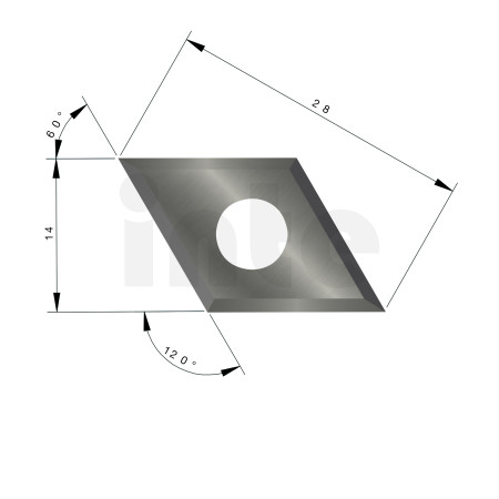 MILWAUKEE Tvrdokovové nože pro frézky, 14x 14x 2 mm, K5 – 10 ks 4932501073