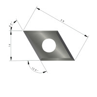 MILWAUKEE Tvrdokovové nože pro frézky, 14x 14x 2 mm, K5 – 10 ks 4932501073