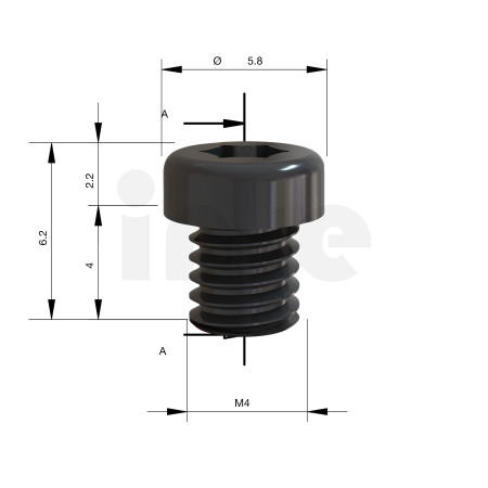 MILWAUKEE Upevňovací šroub (TORX) M4 × 6, S1 – 1 ks 4932501075