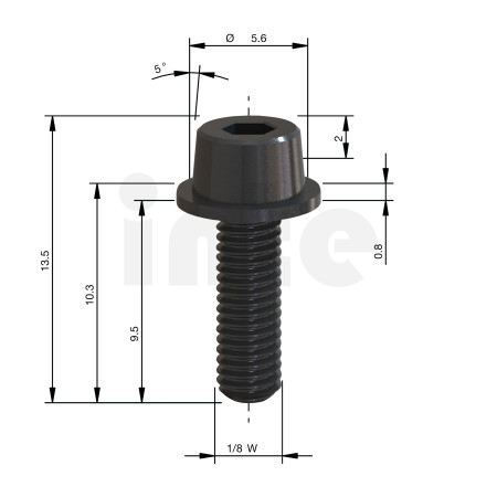 MILWAUKEE Upevňovací šroub S5 1/8x3/8 – 1 ks 4932501079
