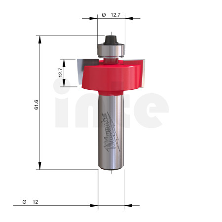 MILWAUKEE Falcovací fréza, stopka 12 mm, 31,7 / 9,5 mm – 1 ks 4932501209