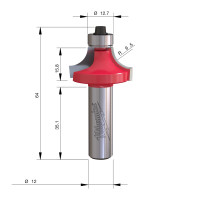 MILWAUKEE Zaoblovací fréza, stopka 12 mm, 31,7 / 63,7 mm – 1 ks 4932501213
