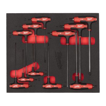 MILWAUKEE 11 pc Hex T-Key Set Foam Insert 4932501230