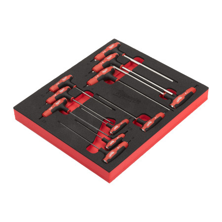 MILWAUKEE 11 pc Hex T-Key Set Foam Insert 4932501230