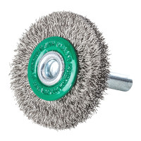 MILWAUKEE Kotoučový kartáč S6 40×9 mm, nerezový, vlnitý drát 0,2 mm – 3 ks 4932501702