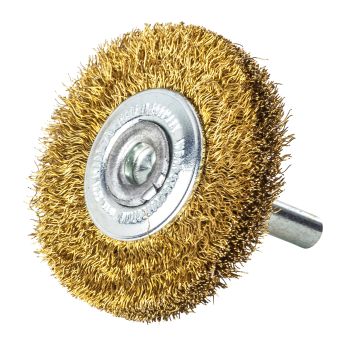 MILWAUKEE Kotoučový kartáč S6 50×10 mm, mosazný drát 0,2 mm – 3 ks 4932501709