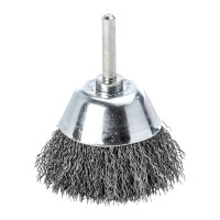 MILWAUKEE Hrnkový kartáč S6 50×20 mm, ocelový, vlnitý drát 0,3 mm – 3 ks 4932501717