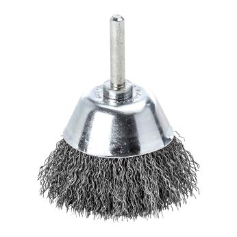MILWAUKEE Hrnkový kartáč S6 50×20 mm, ocelový, vlnitý drát 0,3 mm – 3 ks 4932501717