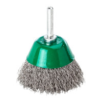 MILWAUKEE Hrnkový kartáč S6 50×20 mm, nerezový, vlnitý drát 0,3 mm – 3 ks 4932501718