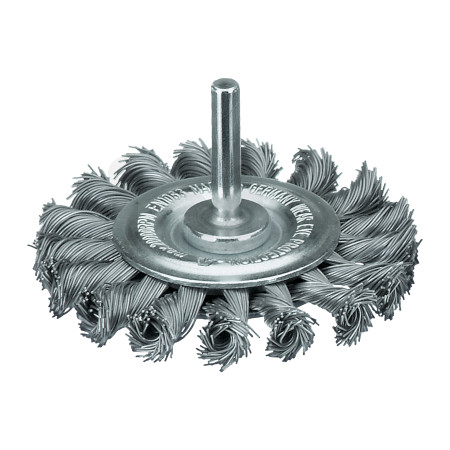 MILWAUKEE Kotoučový kartáč S6 75×12 mm, ocelový, splétaný drát 0,5 mm – 3 ks 4932501728
