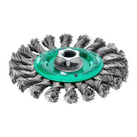 MILWAUKEE Kotoučový kartáč M14 115×14 mm, nerezový, splétaný drát 0,5 mm – 1 ks 4932501739