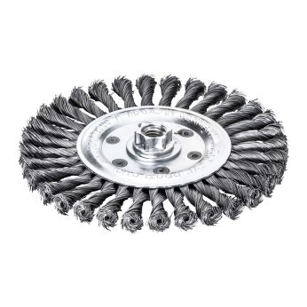 MILWAUKEE Kotoučový kartáč M14 125×14 mm, ocelový, splétaný drát 0,5 mm – 1 ks 4932501740
