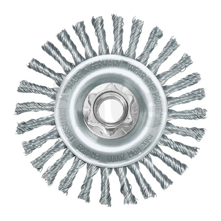 MILWAUKEE Kotoučový kartáč M14 125×6 mm, ocelový, splétaný drát 0,5 mm – 1 ks 4932501742