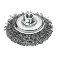 MILWAUKEE Šikmý kartáč M14 100×10 mm, ocelový, vlnitý drát 0,35 mm – 1 ks 4932501748