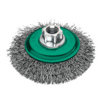 MILWAUKEE Šikmý kartáč M14 100×10 mm, nerezový, vlnitý drát 0,35 mm – 1 ks 4932501749