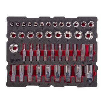 MILWAUKEE Sada hlavic ½″ v pěnové vložce PACKOUT™ 42 ks 4932501869