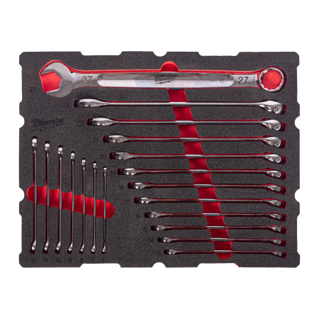 MILWAUKEE Sada kombinovaných klíčů MAX BITE™ v pěnové vložce PACKOUT™ 19 ks 4932501871