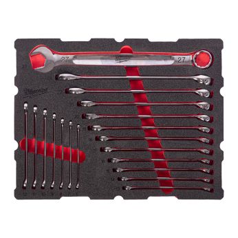 MILWAUKEE Sada kombinovaných klíčů MAX BITE™ v pěnové vložce PACKOUT™ 19 ks 4932501871