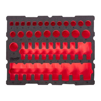 MILWAUKEE Náhradní pěnová vložka pro sadu hlavic 1/2˝ PACKOUT™ 42 ks 4932502034