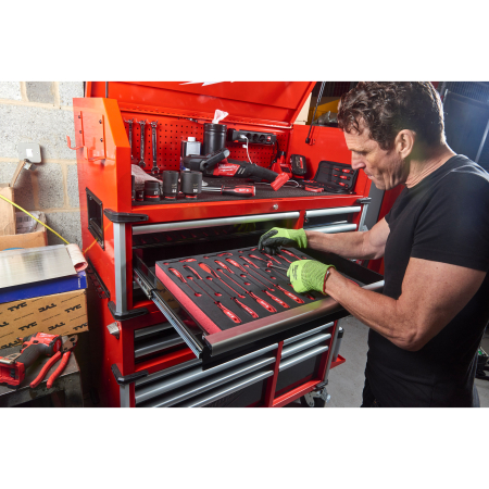 MILWAUKEE SRC46-1 46" / 117 cm vysokokapacitní dílenská ocelová skříň s 10 zásuvkami 4932478852