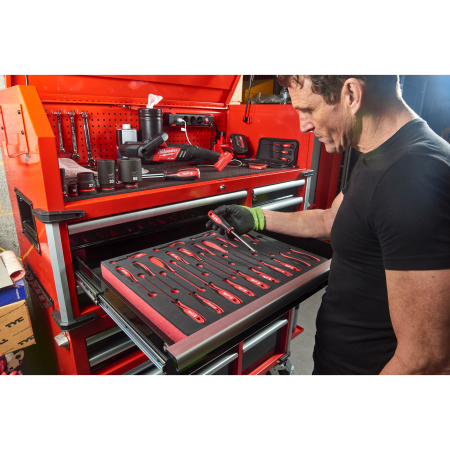 MILWAUKEE SRC46-1 46" / 117 cm vysokokapacitní dílenská ocelová skříň s 10 zásuvkami 4932478852