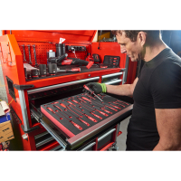 MILWAUKEE SRC46-1 46" / 117 cm vysokokapacitní dílenská ocelová skříň s 10 zásuvkami 4932478852