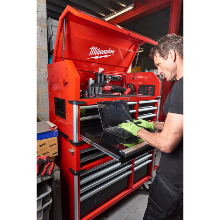 MILWAUKEE SRC46-1 46" / 117 cm vysokokapacitní dílenská ocelová skříň s 10 zásuvkami 4932478852