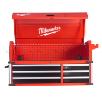 MILWAUKEE STC46-1 46" / 117cm vysokokapacitní dílenská ocelová skříň se 6 zásuvkami a horní nástavbou 4932478855