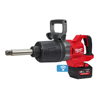 MILWAUKEE M18 ONEFHIWF1D-121C FUEL ONE-KEY 1″ rázový utahovák D-rukojeť, pojistný kroužek a prodloužené vřeteno 4933499251