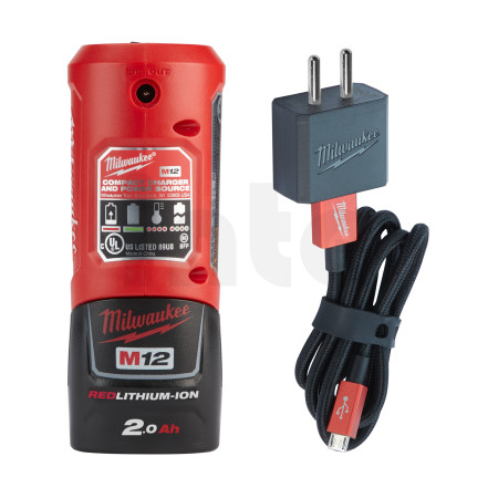 MILWAUKEE M12™ cestovní nabíječka 4932459451