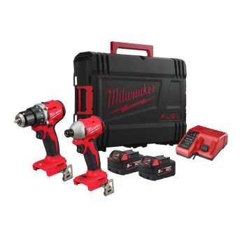 MILWAUKEE M18 BLCPP2B-502C sada kompaktního bezuhlíkového nářadí (M18 BLDDRC, M18 BLIDRC), w/2xM18B5, M12-18C 4933492837